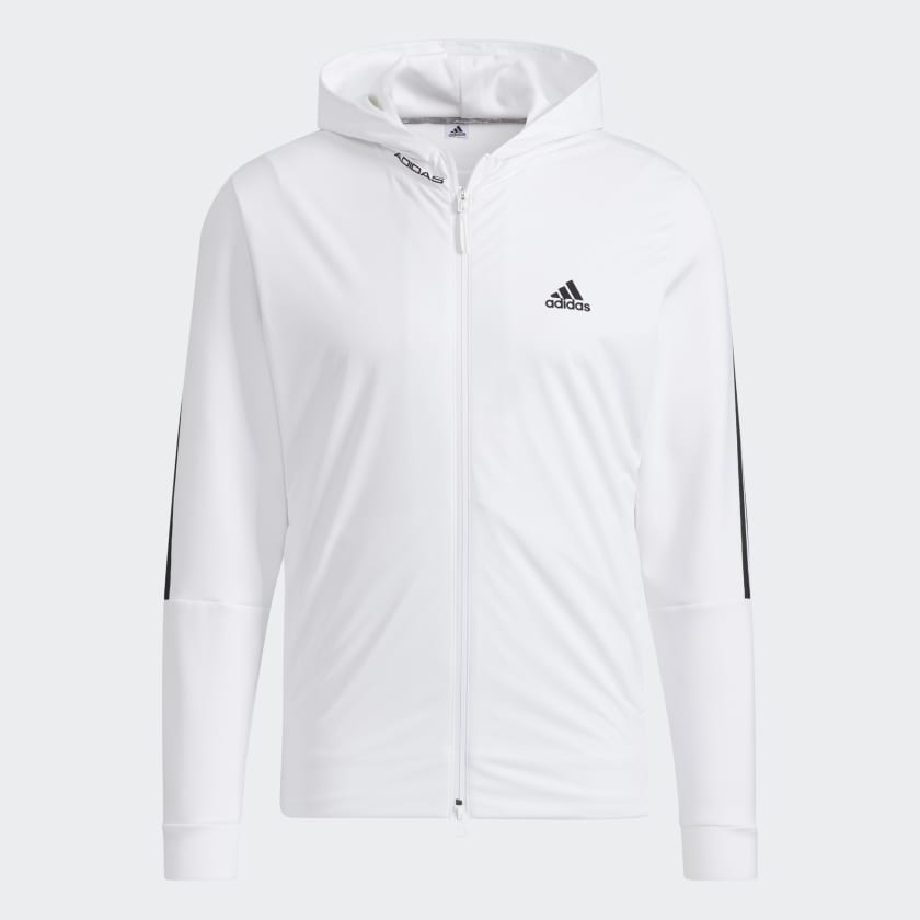 adidas WIND.RDY 3 Stripes Hooded Jacket White adidas Vietnam
