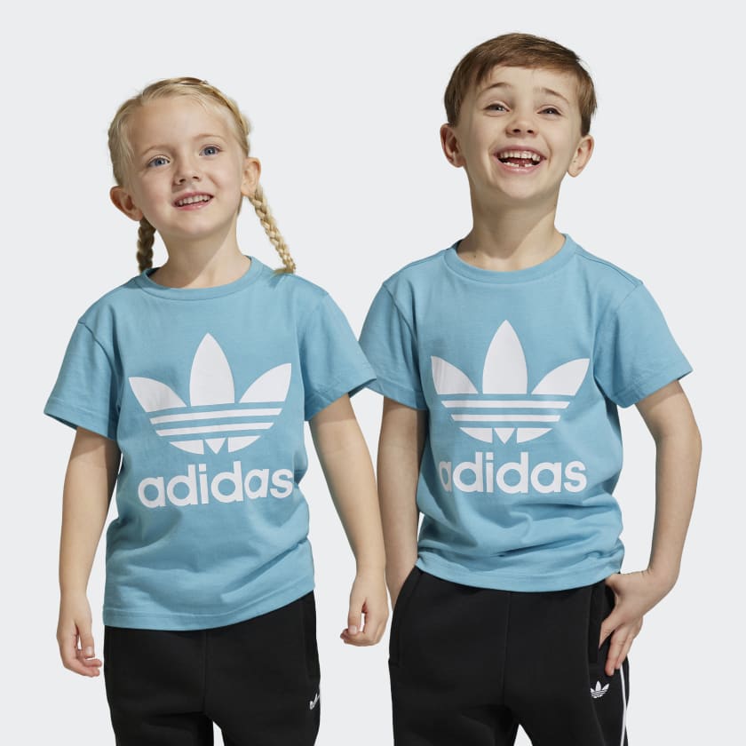 adidas Adicolor Trefoil Tee - adidas US | Lifestyle Kids\' Blue 