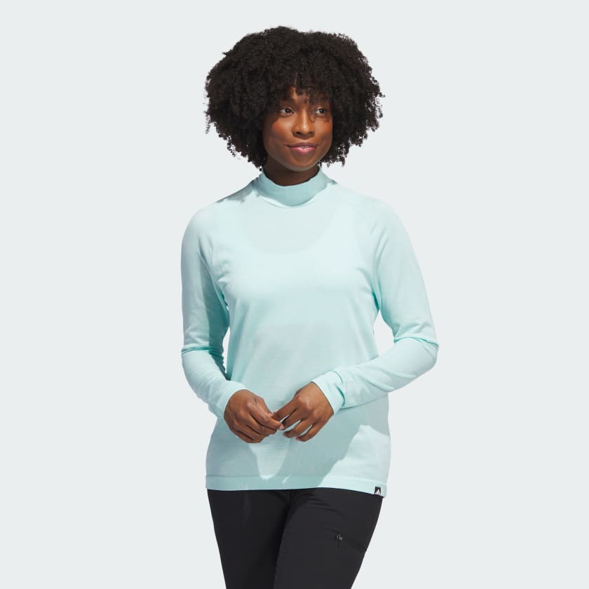 adidas Ultimate365 Tour Monogram Mock Neck Longsleeve Turkis adidas Deutschland