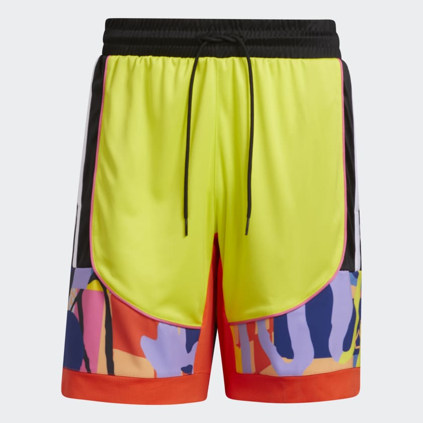adidas Pride Badge of Sport Basketball Shorts Yellow Free Shipping with adiClub adidas US