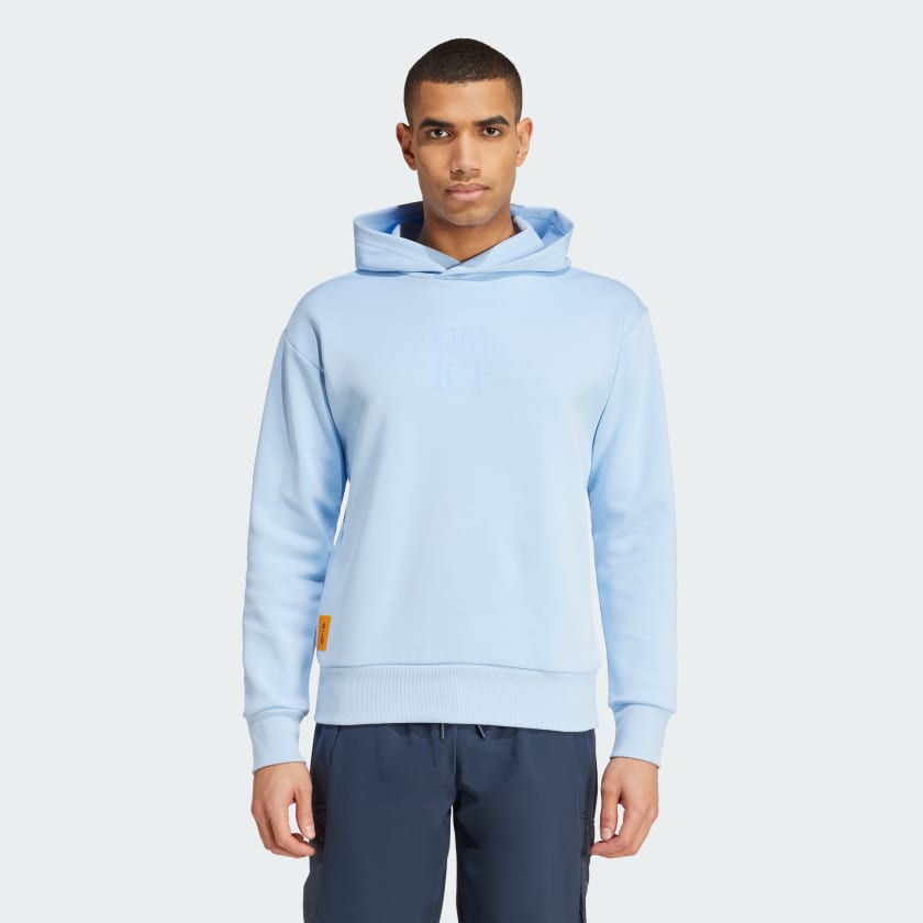 adidas Real Madrid Seasonal Doubleknit Hoodie Blue adidas UK