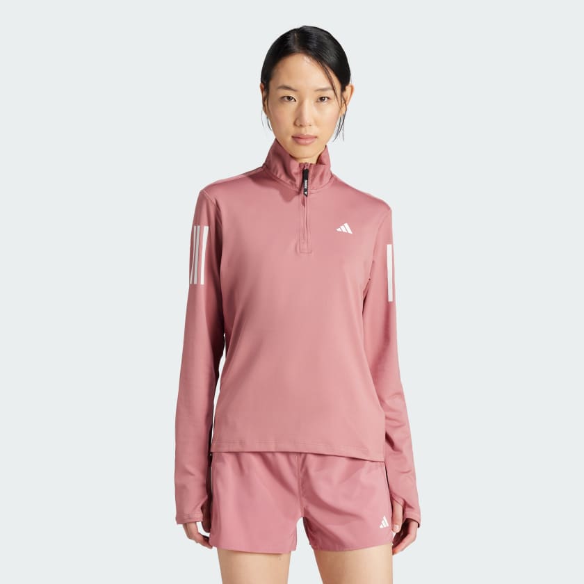 adidas Own the Run Half Zip Jacket Pink Free Shipping with adiClub adidas Canada