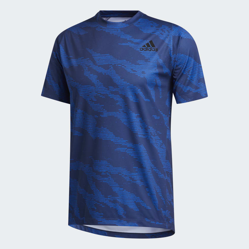Camiseta adidas camuflada azul 2025