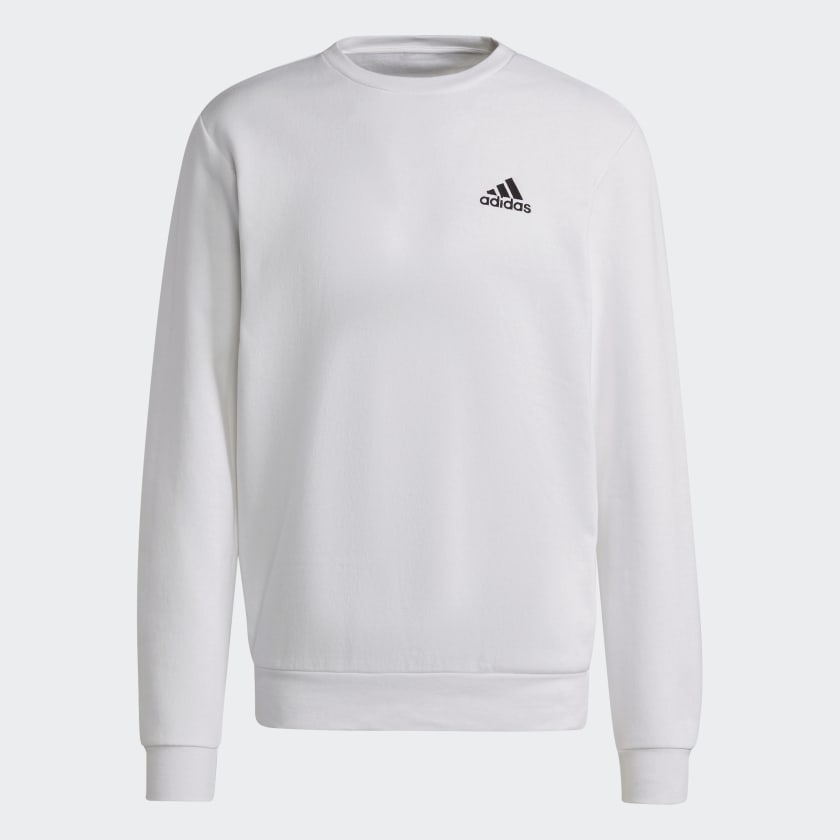 Mens white adidas jumper top