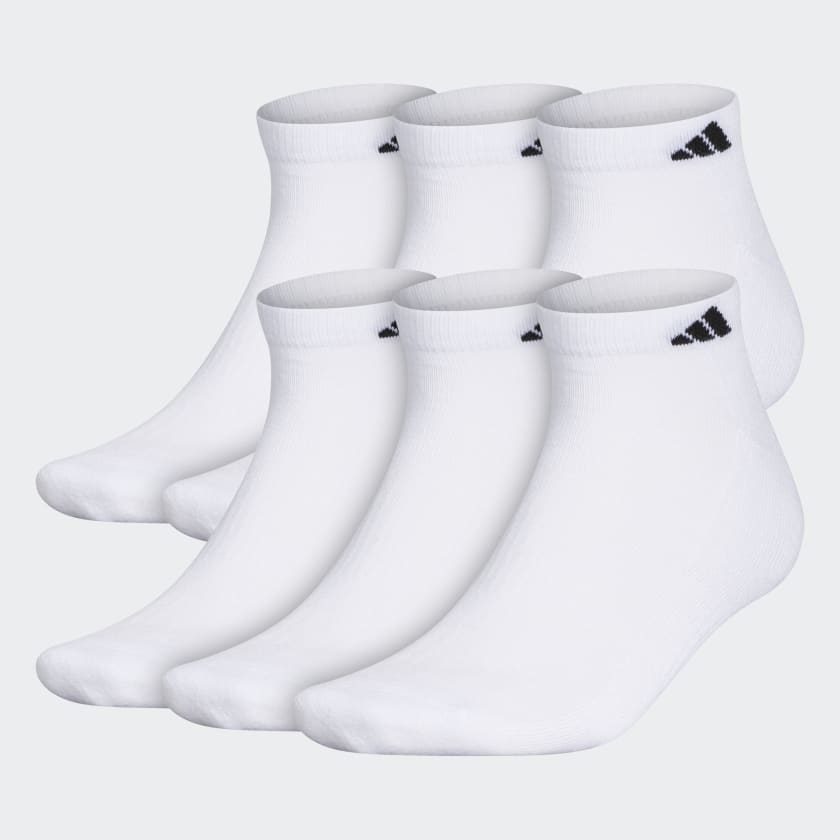 adidas Men's Training Athletic Cushioned Low-Cut Socks 6 Pairs XL ...