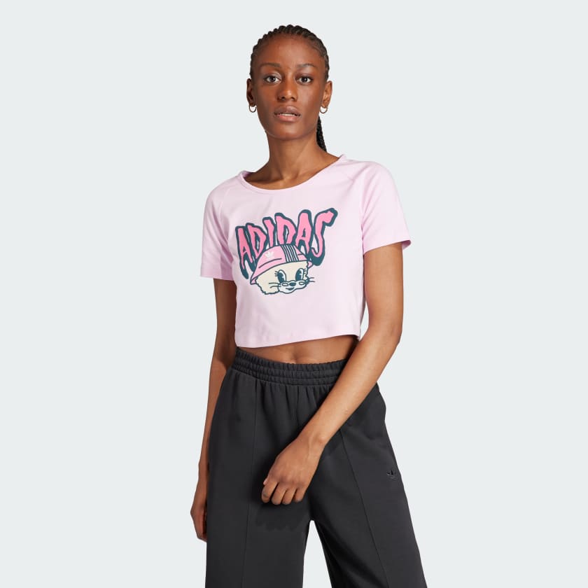 Camiseta adidas best sale rosa bebe