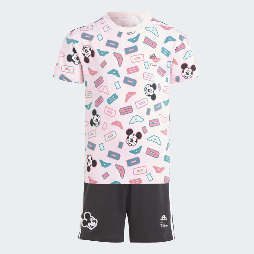 adidas x Disney Mickey Mouse Tee and Shorts Set - Pink | Kids' Lifestyle |  adidas US