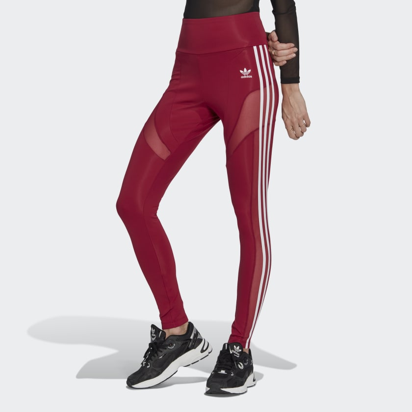 adidas adicolor Trefoil Leggings - Red Women's Lifestyle | US