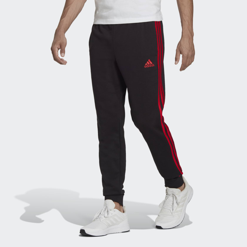 Adidas Sportswear Essentials French Terry Tapered Cuff 3-Stripes Pants, Pants & Sweats