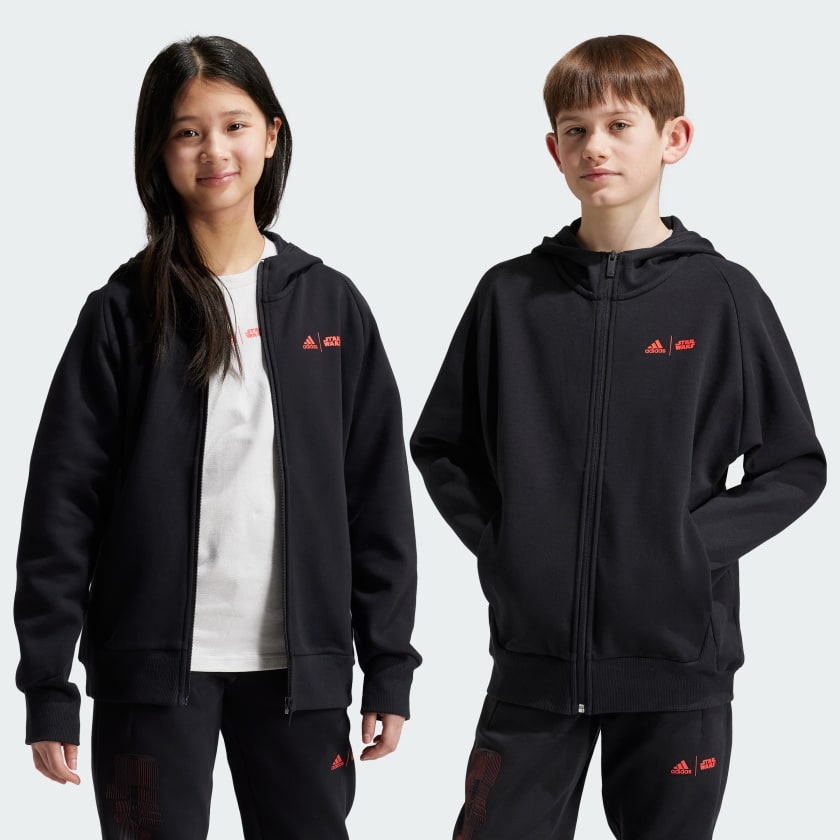 Adidas Star Wars Adidas Z.N.E. Full Zip Hoodie Black Red A 128 A 140 A 152 A 164 A 176 128 140 152 164 176 Kids Lifestyle Hoodies