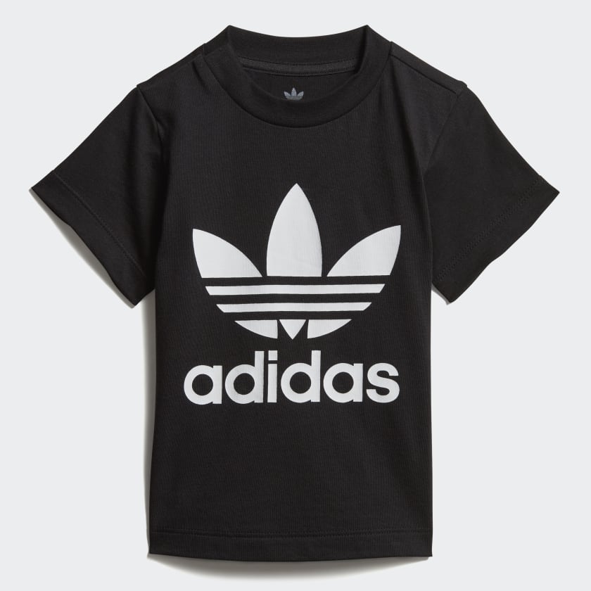 Verkleuren George Bernard partner Zwart en wit Trefoil T-shirt voor kids | adidas Belgie