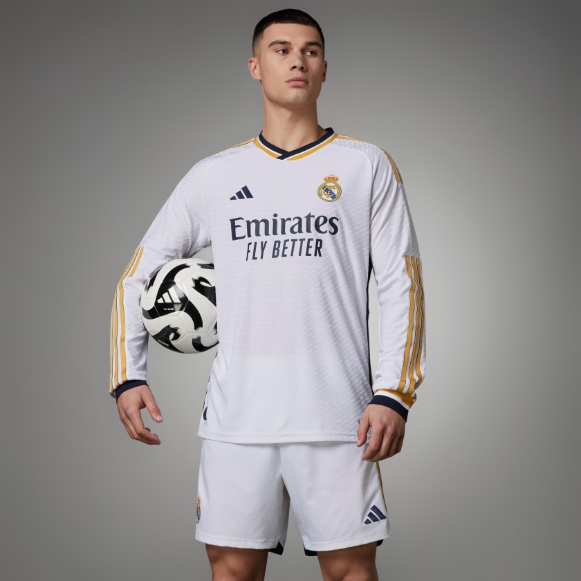 adidas Men's Real Madrid 2023 Authentic Long Sleeve Jersey