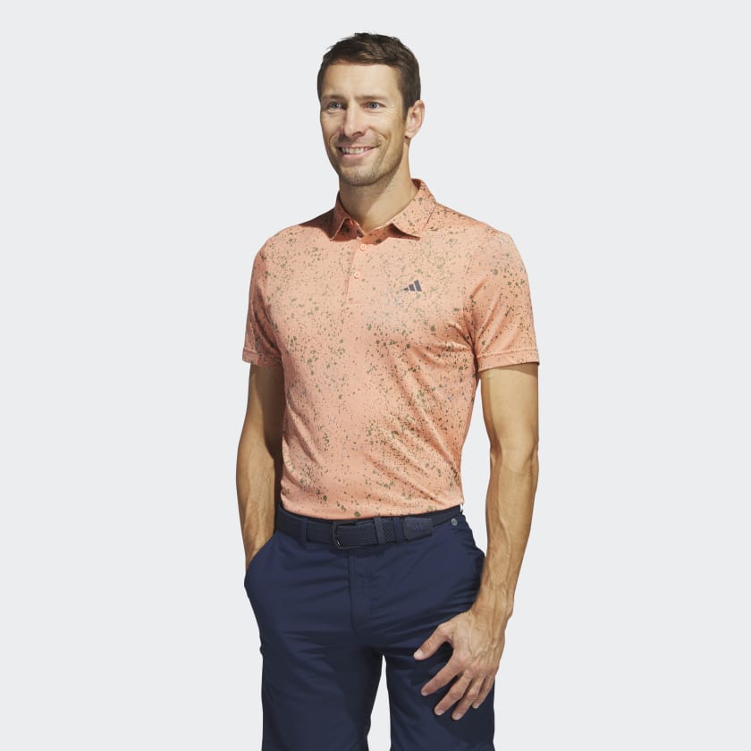 at straffe Fortryd vægt adidas Jacquard Golf Polo Shirt - Orange | Men's Golf | adidas US