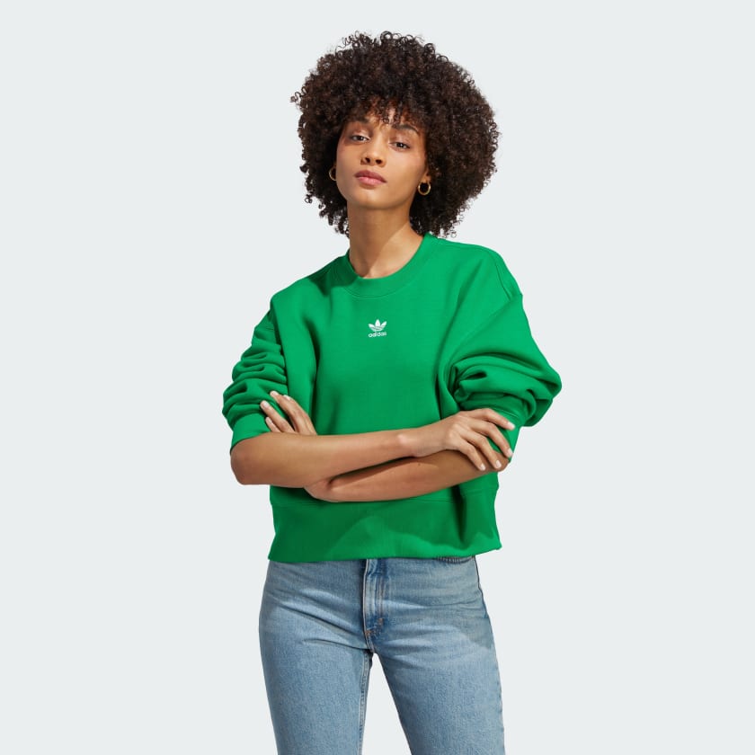 Green adidas clearance sweatshirt mens