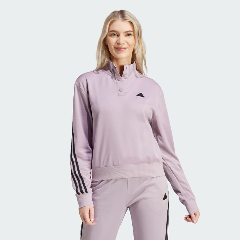 【Adidas コリア】 Iconic Wrapping 3S Snap Track Jacket adidas Iconic Wrapping 3-Stripes Snap Track Top - Purple