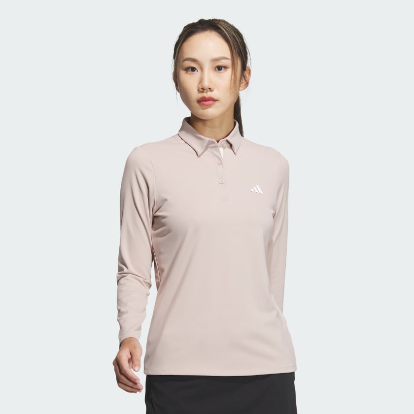 Ladies long sleeve polo shirt shop