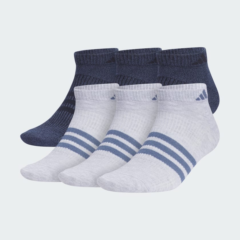 adidas Superlite 3.0 6-Pack Low-Cut Socks - Blue | Free Shipping with ...