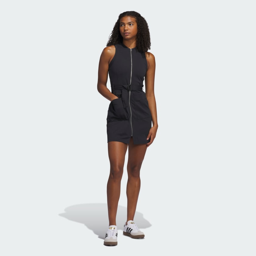 Adidas zip up dress cheap