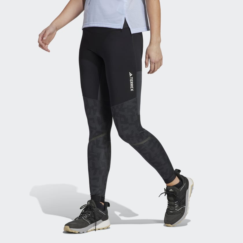 adidas Womens Terrex Agravic Trail Running Tights Carbon S