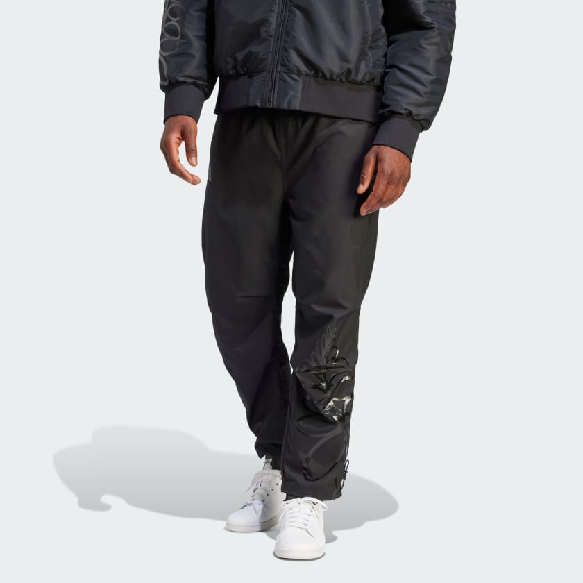 adidas All Blacks Rugby Lifestyle Tapered Cuff Tracksuit Bottoms Black adidas Ireland