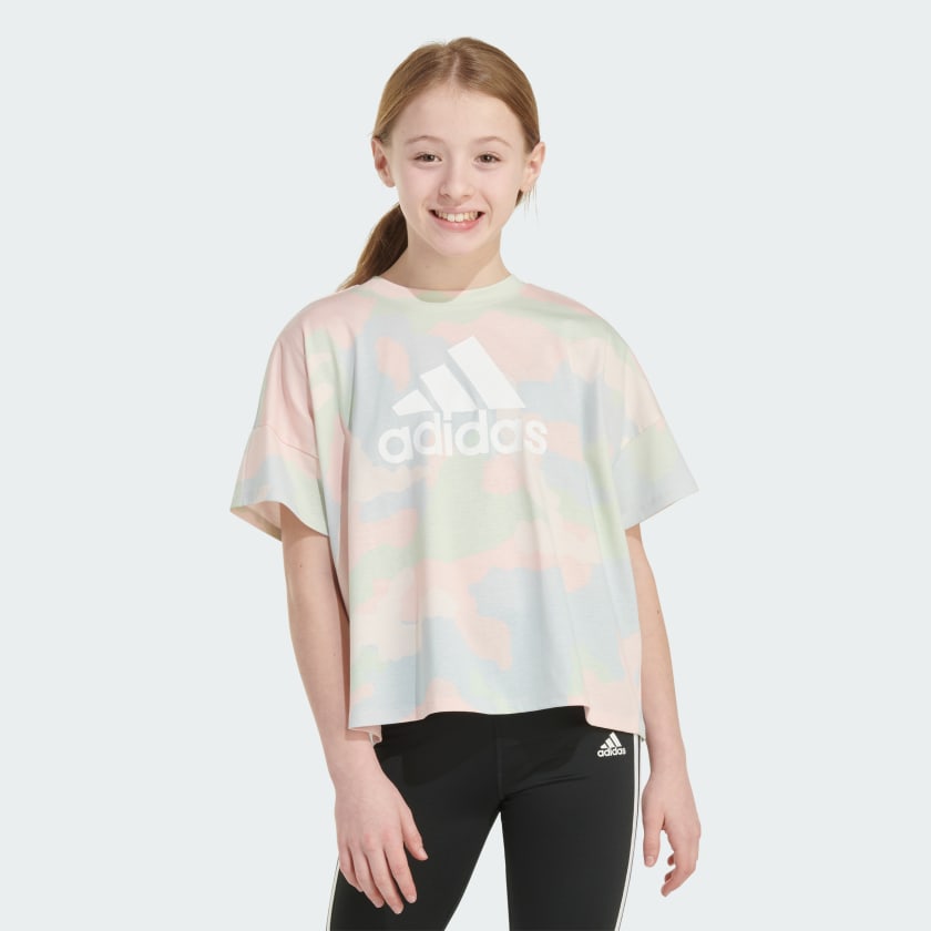 adidas All Over Print Loose Box Tee - Pink | Free Shipping with adiClub |  adidas US