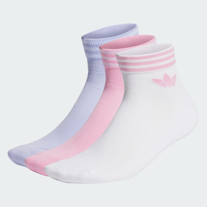 adidas Island Club Trefoil Ankle Socks 3 Pairs Pink Free Shipping with adiClub adidas Canada
