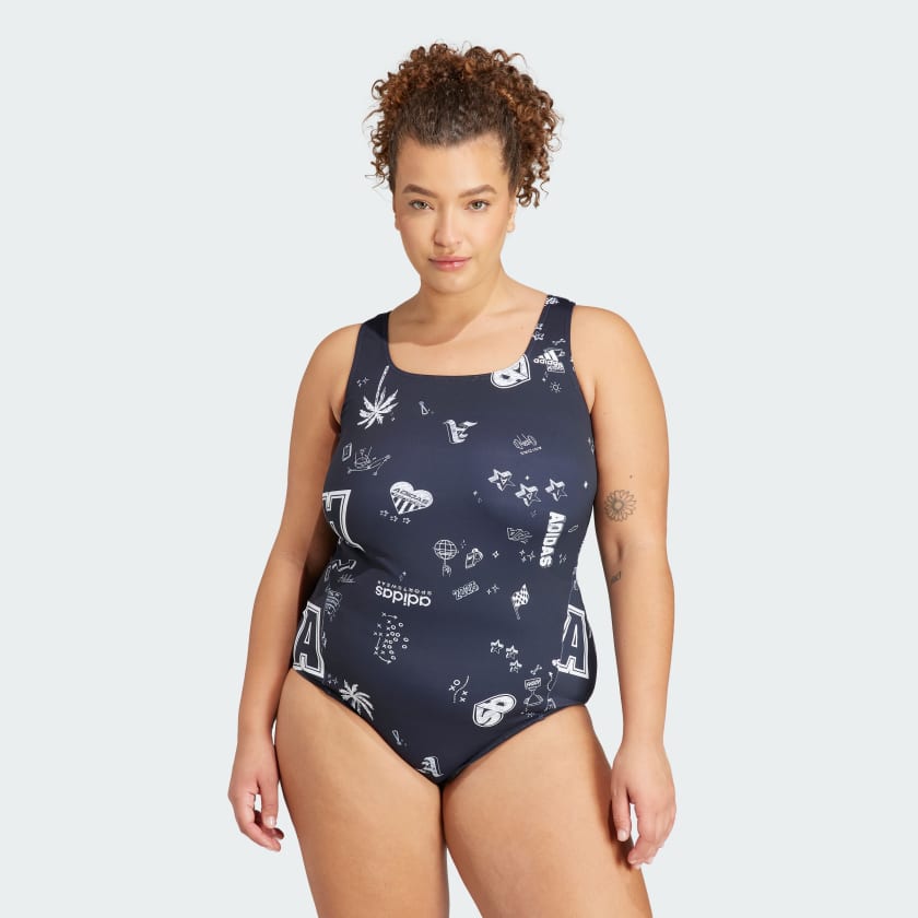 Adidas plus size swimwear on sale