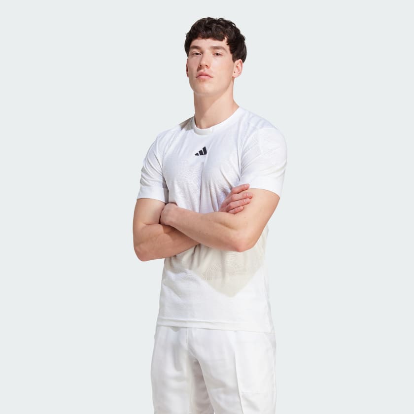 adidas AEROREADY FreeLift Pro Tennis Tee - White | Men\'s Tennis | adidas US
