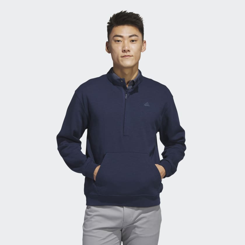 adidas Go-To 1/2-Zip Pullover - Blue | Men's Golf | adidas US
