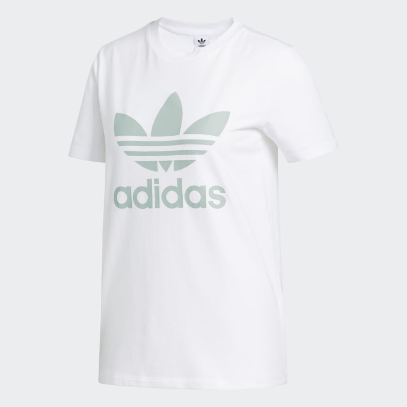 Adidas trefoil hotsell t shirt white