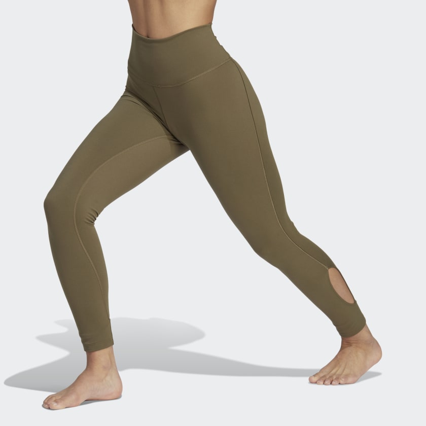 Legging Yoga Studio Wrapped 7/8 - Verde adidas | adidas Brasil