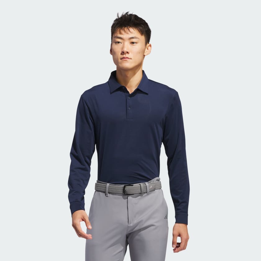 adidas Long Sleeve Polo Shirt - Blue | Men's Golf | adidas US