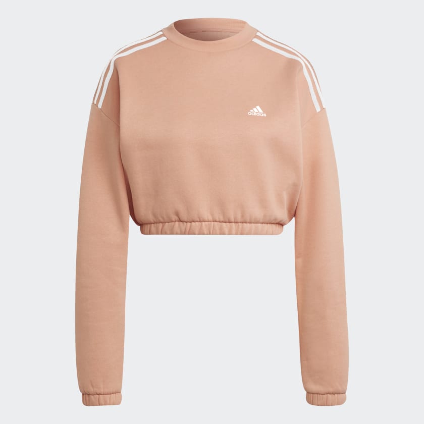 adidas Hyperglam Crop Crew Sweatshirt - Pink | adidas UK