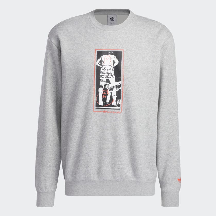 adidas Graphic Shmoofoil Crewneck Sweatshirt - Grey | Unisex