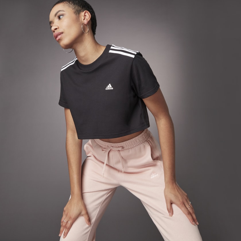 Adidas cropped sale tee