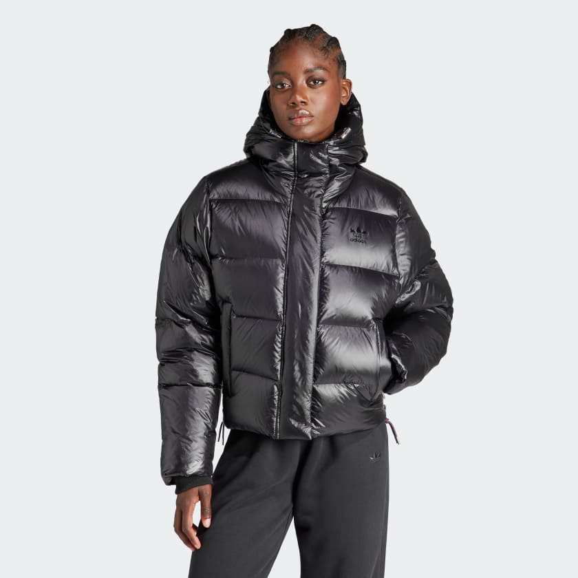 adidas Short Premium Puffer Jacket - Black | Women's