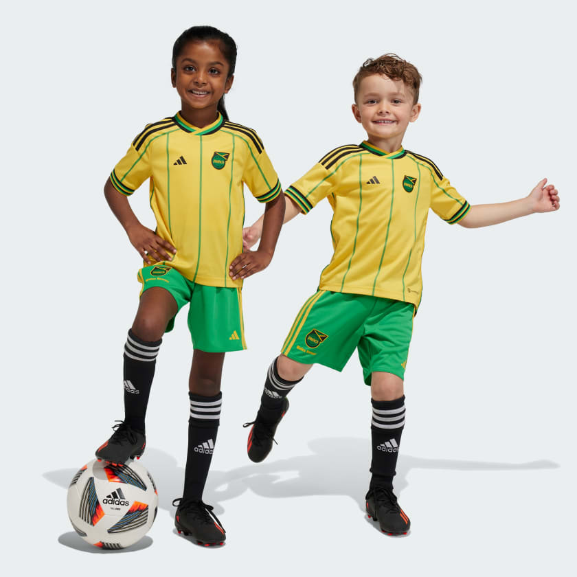 adidas Jamaica 23 Home Mini Kit Gold adidas UK