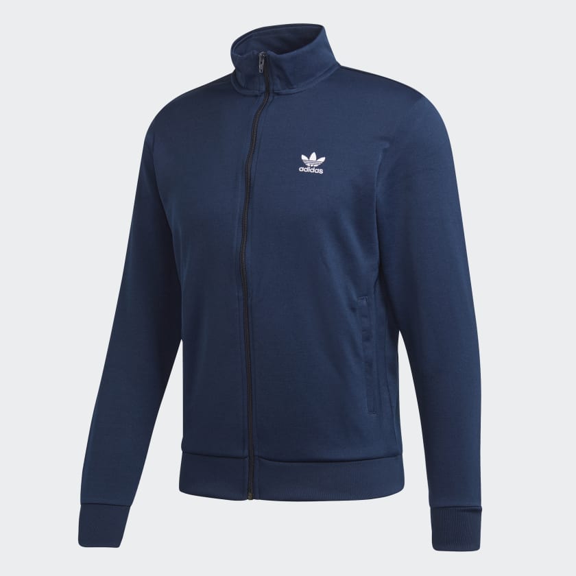 adidas Trefoil Essentials Track Jacket Blue adidas New Zealand