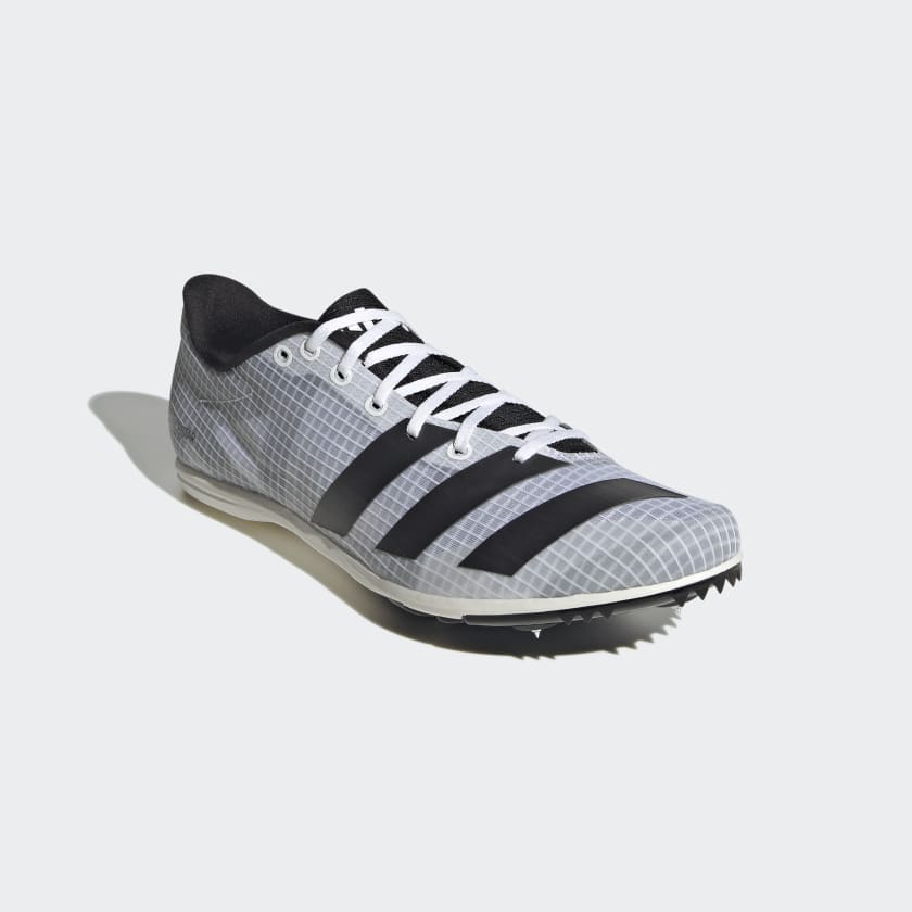 Een uitzicht op de Adidas Distancestar spikes schoenen voor vrouwen en mannen