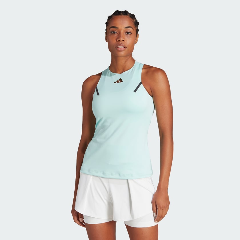 adidas Tennis Premium Tank Top Turquoise Free Shipping with adiClub adidas US