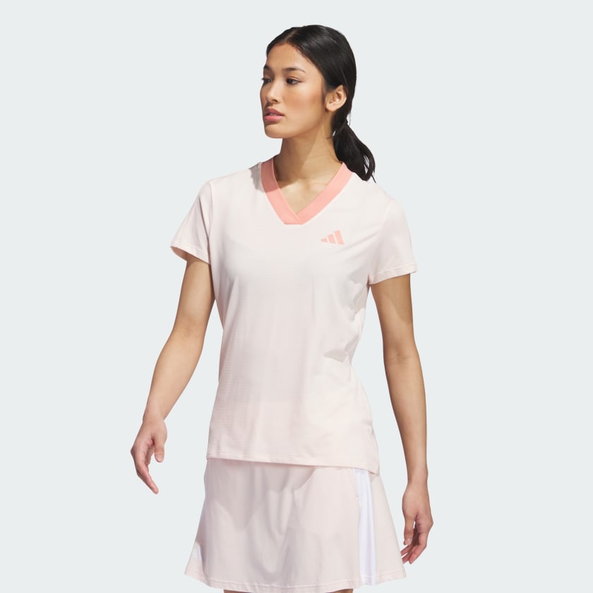 Pink adidas cheap top womens