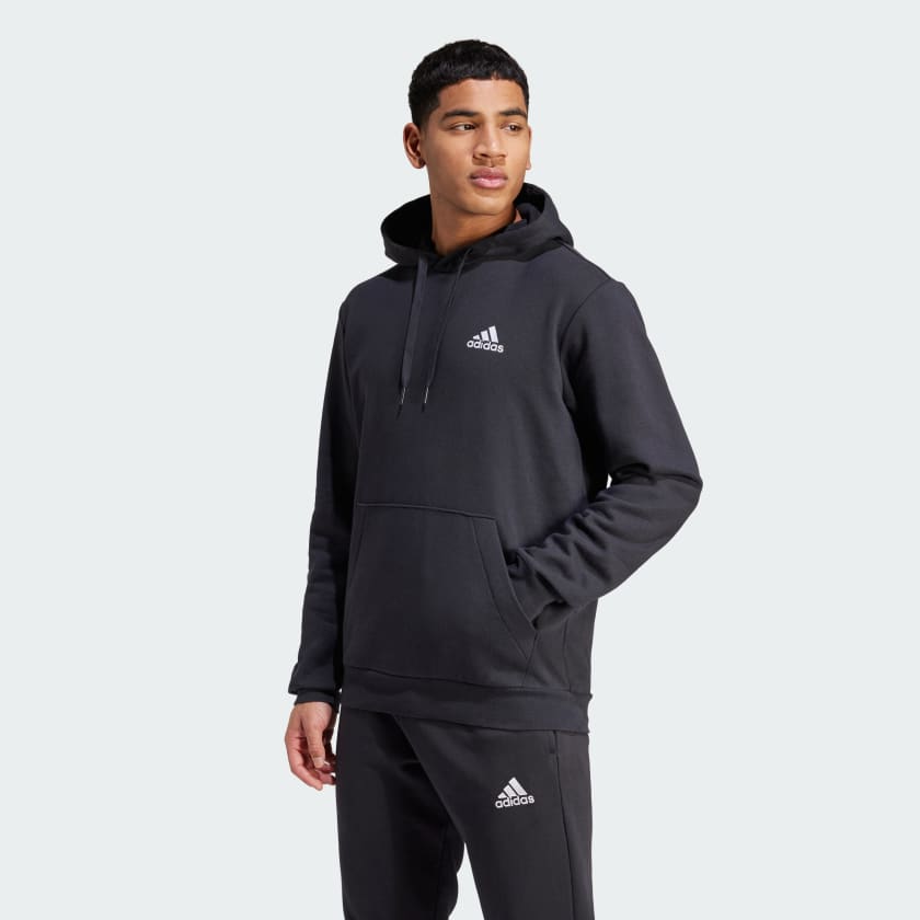 adidas Essentials Fleece Hoodie Zwart adidas Offici le Shop