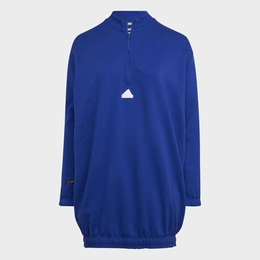 adidas Half Zip Sweater Dress Plus Size Blue Free Shipping with adiClub adidas US