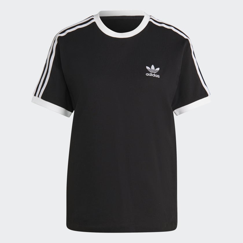 Womens adidas three stripe t shirt new arrivals