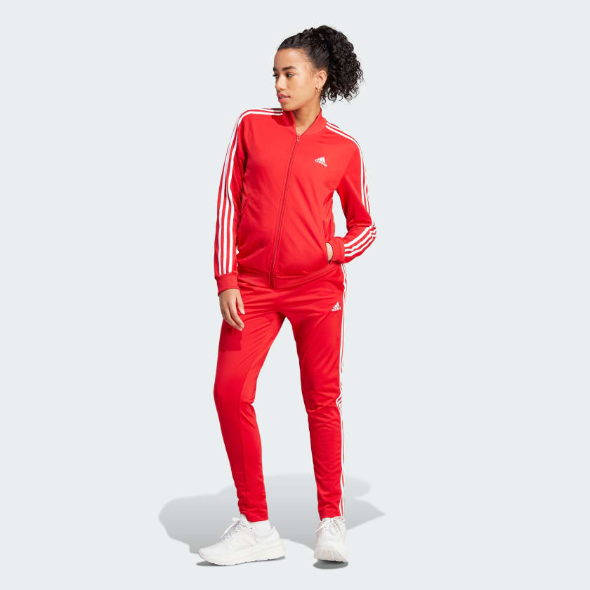 - Trainingsanzug adidas | Deutschland Essentials Rot adidas 3-Streifen