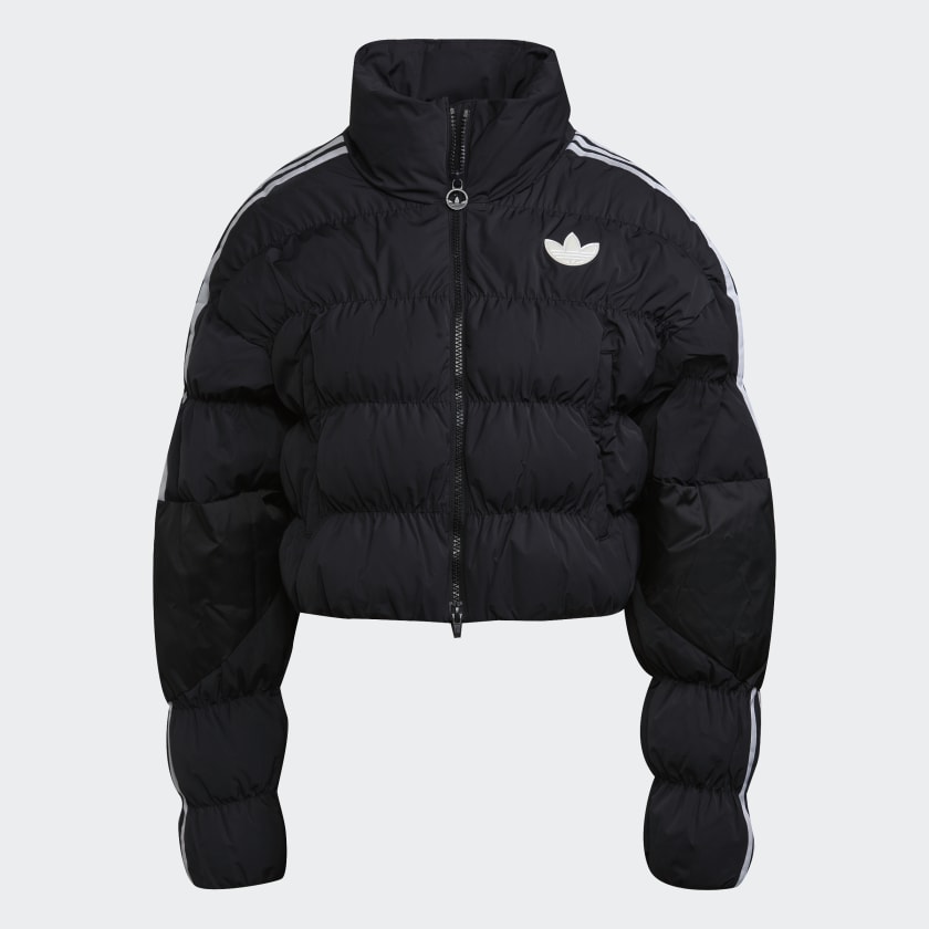Adidas originals short down filled jacket in black new arrivals