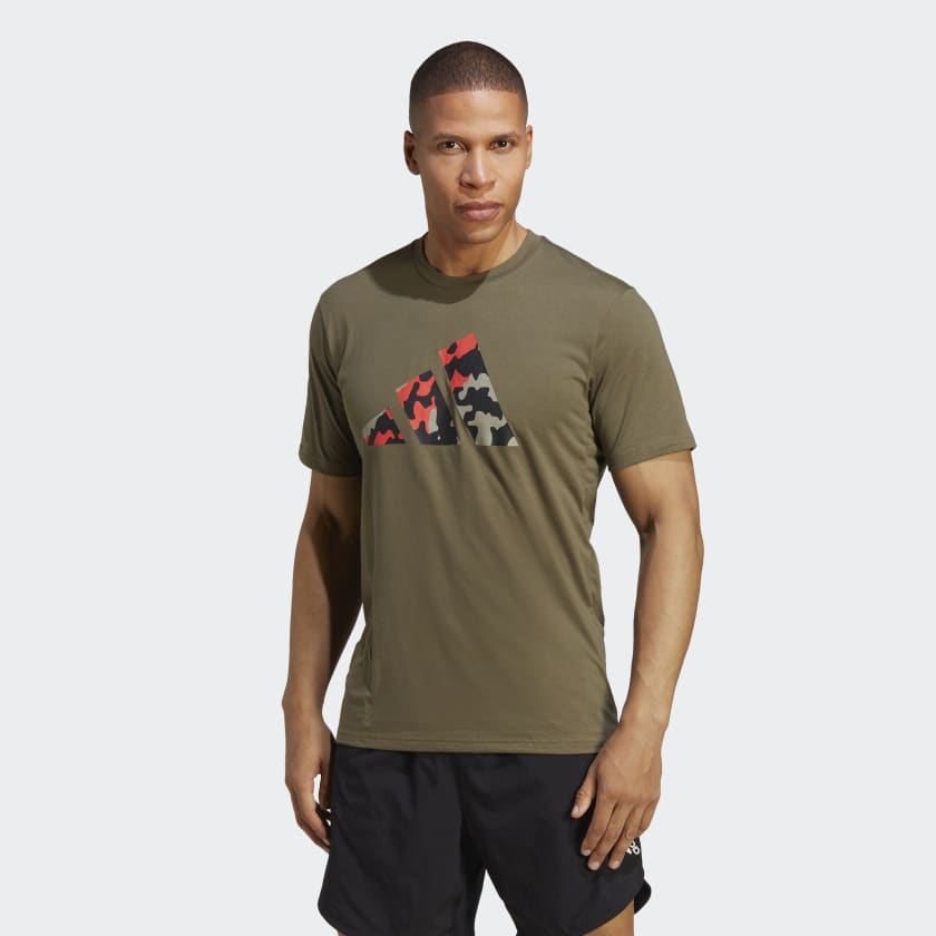 adidas Train Essentials Seasonal Logo Training Tee - Green | Men\'s Training  | adidas US