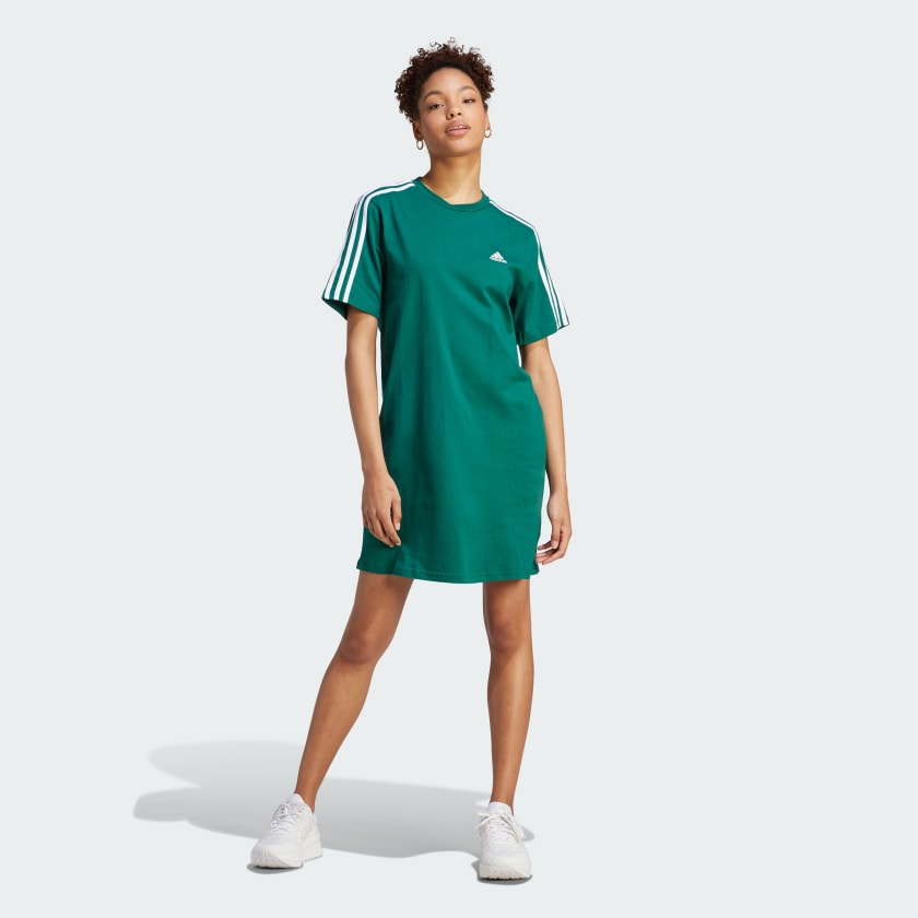 adidas Essentials Single Jersey Boyfriend Tee - Green | Women's Lifestyle | adidas US