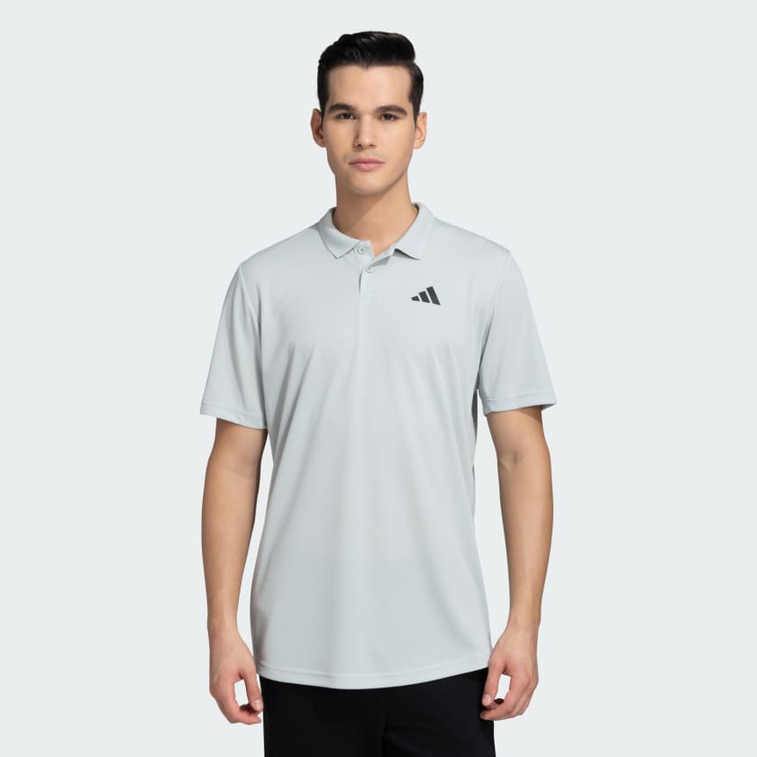 Grey pique polo clearance
