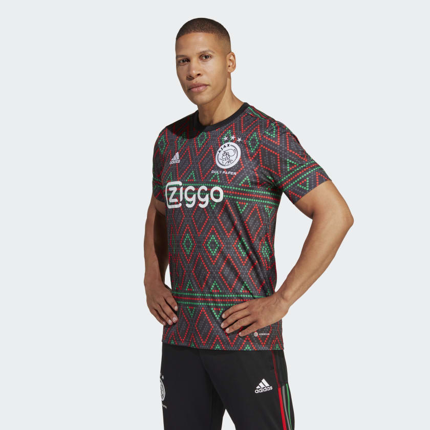 adidas Ajax x Daily Paper Pre-Match Jersey - Black Men's Soccer | adidas